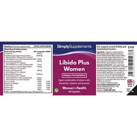 Libido Plus - 60 Gélules - Adapté aux Végétariens - jusquà 1 mois de Bienfaits - SimplySupplements
