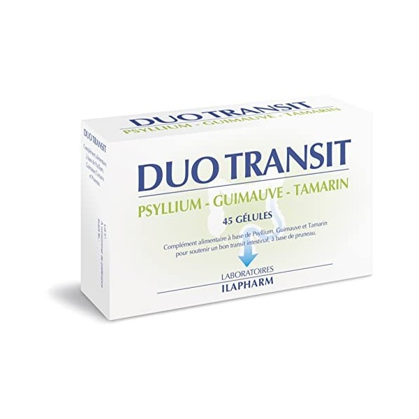 Laboratoires Ilapharm - DUO TRANSIT- Transit difficile - Digestion - Boîte de 45 comprimés