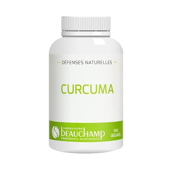 Laboratoire Beauchamp - Compélement alimentaire CURCUMA - 50 gélules - Santé des articulations et des os - Bonne mobilité - D
