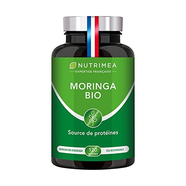 MORINGA Oleifera BIO 330 mg - Super Aliment - Nutriments, vitamines, minéraux, acides aminés, zinc et magnésium - Tonus, Anti