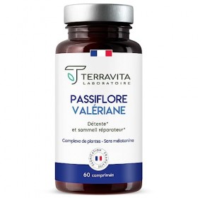 PASSIFLORE VALÉRIANE | Formule Sommeil 100% Plantes sans Mélatonine | Avec Mélisse contre lAnxiété pour un Endormissement Ra