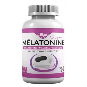 SUPER MÉLATONINE NATURELLE à libération rapide • Avec MÉLISSE ET PASSIFLORE • Made in France • Pour 45 JOURS • SuperPhysique 