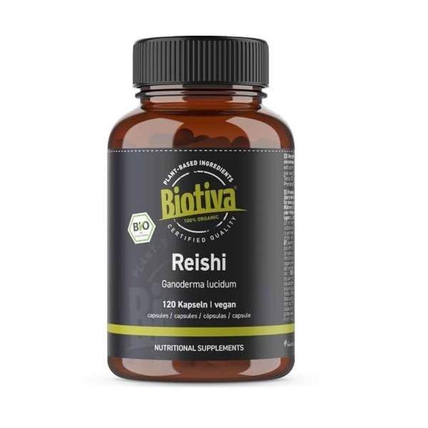 Reishi bio 120 Gélules | Ganoderma lucidum | Ganoderme luisant | Champignon médicinal et dimmortalité | Sans additifs | Véga