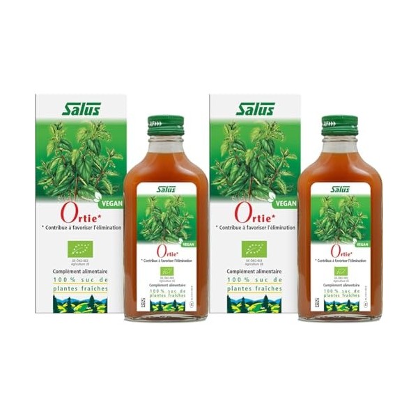 Salus – Ortie BIO – Complément Alimentaire à Base de Suc dortie BIO – Favorise Santé des articulations - Végan – 200 ml Lot