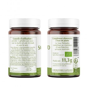 Laboratoires Ilapharm - SAW PALMETTO - Mieux vider sa vessie - Flacon de 60 gelules Bio