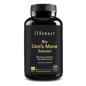 Bio Lions Mane, 120 capsules, avec extrait 6:1 de 3000mg par dose journalière, 50% polysaccharides, 15% bêta-glucanes | Crini