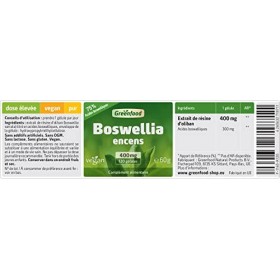 Greenfood Boswellia Encens, 400 mg, dose élevée, 120 gélules - Sans additifs artificiels. Sans génie génétique. Vegan.