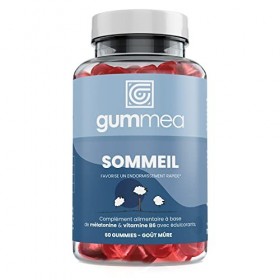 Gummea Sommeil 60 Gummies | Complément Alimentaire à Base de Mélatonine et de Vitamine B6 | Contribue à Réduire le Temps d’En