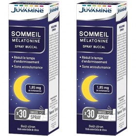 JUVAMINE - Spray Buccal Sommeil Mélatonine 15Ml - Goût Citron - Equivalent 30 doses Lot de 2 