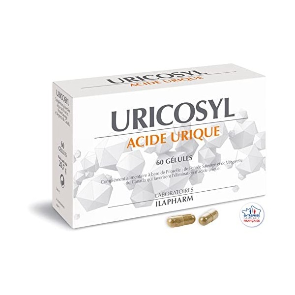 Laboratoires Ilapharm - URICOSYL - Eliminez lacide urique - Boîte de 60 gélules