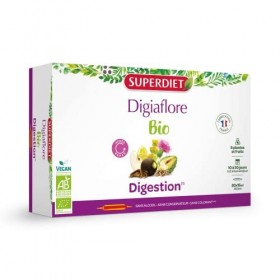 SuperDiet Digiaflore Bio Digestion Allié du Foie 20 ampoules de 15ml soit 300ml