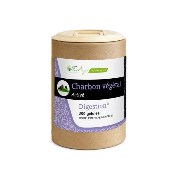Floranjou - Gélules Charbon végétal - Pot de 200 gélules