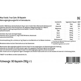 Now Foods, True Calm Véritable Calme , avec Valériane, 90 Capsules végétaliennes, Testé en Laboratoire, Sans Soja, Sans Glut