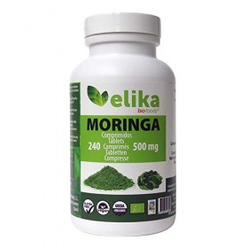 Moringa Oleifera Elikafoods® BIO. 240 comprimés 500 mg. Super aliment naturel: vitamines, protéines, minéraux, antioxydants. 