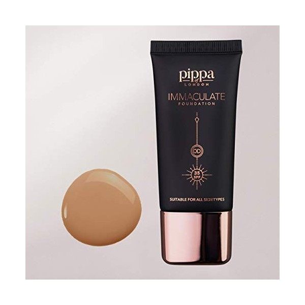 Fond de teint liquide Immaculate de Pippa of London - Fond de teint pour peau sèche SPF 35 Fond de Teint