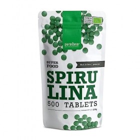Spiruline BIO, Riche en Protéines, Fer, Antioxydants, 500 Comprimés. Satiété Naturelle, Détox. Protéine Végétalienne Biologiq