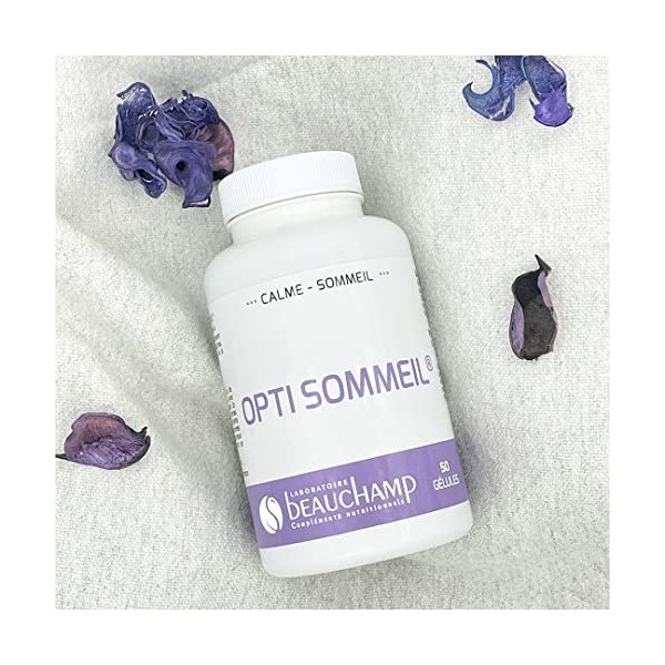 Laboratoire Beauchamp - Complément alimentaire OPTI SOMMEIL® - 50 gélules - Passiflore, Millepertuis, Escholtzia et Coquelico