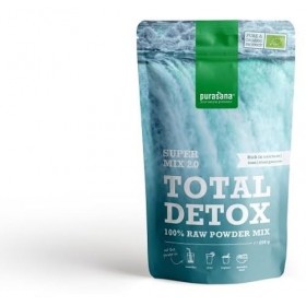 Purasana | Melange Detox Totale 2.0 - Total Detox 250 Gr | Détoxifiants | Lucuma, herbe de blé, herbe dorge, chlorella, spir