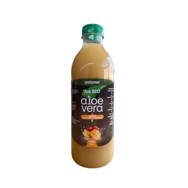 NATURAE Jus dAloe Vera BIO avec Mangue - 1 unité de 1000 ml 1 - Boisson Aloe Vera avec morceaux