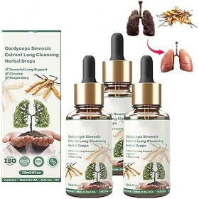 Cordyceps Sinensis – gouttes nettoyantes for les poumons, extrait de Cordyceps Sinensis, Spray nettoyant for les poumons à ba