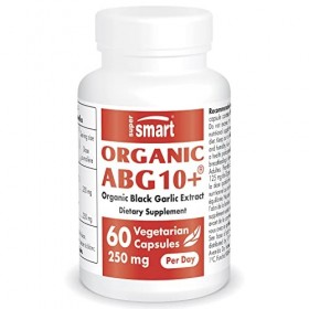 Supersmart - ABG10+ ® 125 mg - Extrait d’Ail Noir Vieilli Standardisé à 0,1% de S-Allyl-Cystéine - Contribue à l’Amélioration