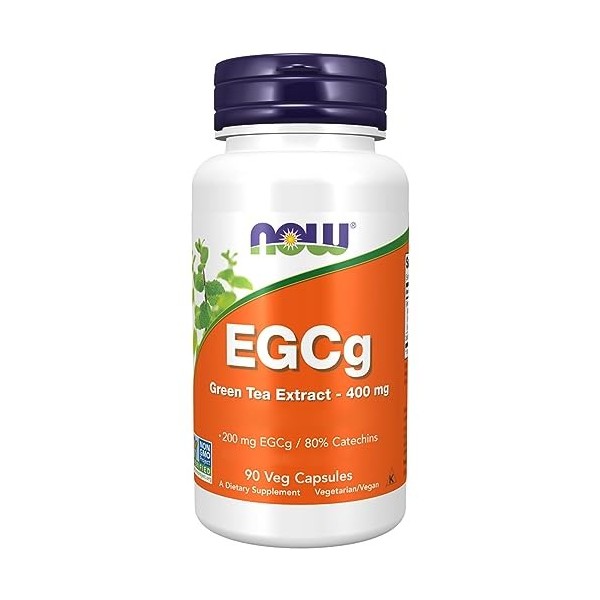 Now Foods, EGCG Green Tea Extract, 400mg, 90 Capsules végétaliennes, Testé en Laboratoire, Sans Gluten, Sans Soja, Végétarien