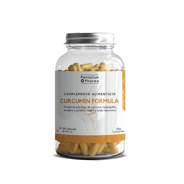 Pentalium CURCUMA - Complément alimentaire pour maintenir la bonne santé de vos os et de vos articulations - Curcuma, acide h