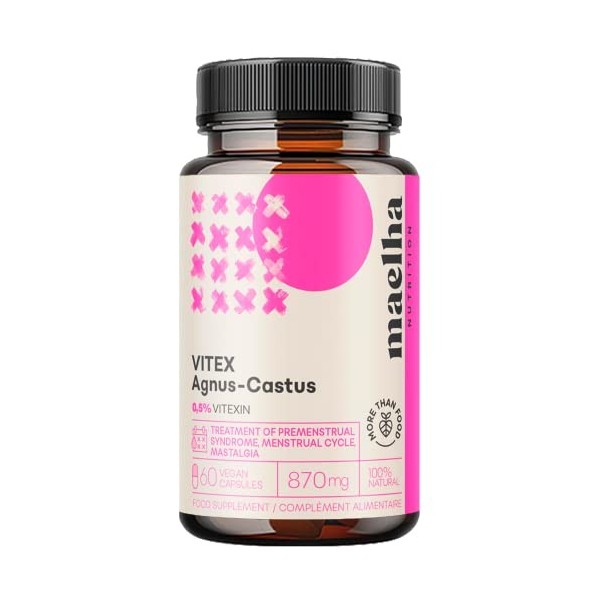 Vitex agnus-castus | Gattilier Extrait concentré | Douleurs Menstruelles et Prémenstruelles | 60 gélules | 100% Naturelle