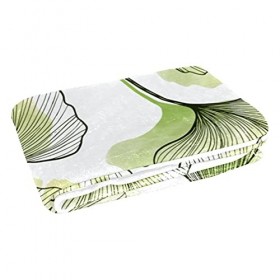 BestIdeas Ginkgo Biloba Couverture douce et chaude Motif feuilles de Ginkgo 150 × 100 cm