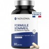 NOVOMA Formule Sommeil avec Mélatonine 1,9 mg, Endormissement & Sommeil Naturel, Complexe de Plantes avec Melatonine Pure, Mé