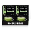 King Cup - 5 Paquets de 10 Sachets Solubles de Thé Matcha Sans Sucre, 50 Stick de 6 Gr pour Boisson Aromatisée Thé Matcha à A