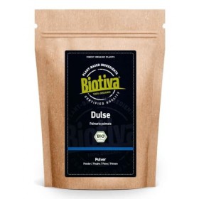 Dulse poudre bio 125g | Palmaria Palmata | Goémon à vache | Rhodyménie palmé | Conditionné et certifié en Allemagne | Biotiva