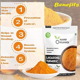 Indian Natural Grocery Nam Organics - Lakadong Turmeric Powder From Organic Farms in Meghalaya - 250 Gm - High Curcumin 8-10