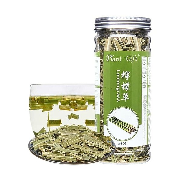 Plant Gift Lemongrass Tea, Thé à la citronnelle cadeau végétal, tisane à la citronnelle en vrac, citronnelle séchée coupée 35