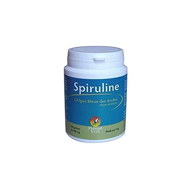 Flamant Vert Spiruline Bio 180 Gélules de 400mg