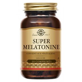 Solgar Super Mélatonine 1,9mg - Sommeil - Facilite lendormissement - Atténue les effets du décalage horaire - Complément Ali