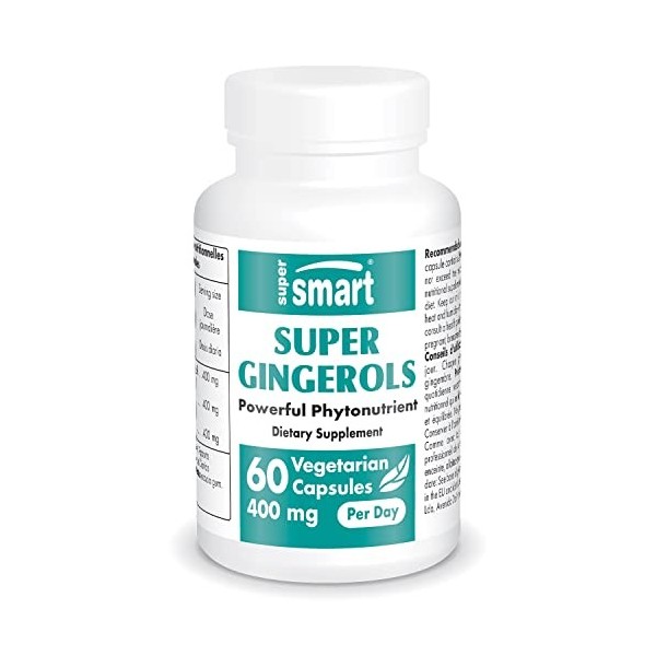 Supersmart - Super Gingerols 200 mg - Extrait de Gingembre Standardisé à 20% de Gingérols - Anti-Inflammatoire Naturel - Cont