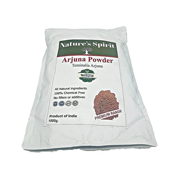 Natures Spirit Poudre décorce naturelle dArjuna-XXL-1 KILO-1000g-Terminalia arjuna Pure Triple Filtered