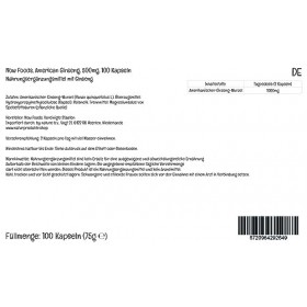 Now Foods, American Ginseng Ginseng Américain , 500mg, 100 Capsules végétaliennes, Testé en Laboratoire, Sans Gluten, Sans S