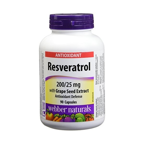 Webber Naturals® Resveratrol with Grape Seed Extract 200/25 mg 90Caplets