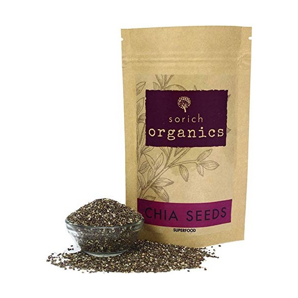 Sorich Organics Chia Seeds for Weight Loss - Omega 3 Rich Superfood - 400 Gm