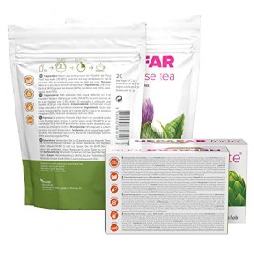 La box Detox foie Hepafar - Détoxification efficace avec le chardon-marie, les artichauts, le thé vert et le pissenlit - Foie