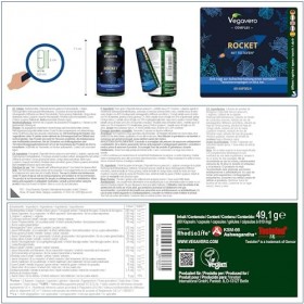 Rocket pour HOMME | Performance : Energie + Endurance | Maca, Testofen®, L-arginine, Zinc, Ginseng | 60 Gélules | Complément 