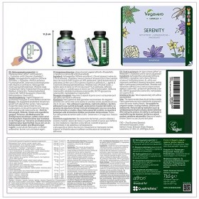 Complexe Sérénité | Humeur + Anti stress | Millepertuis, Rhodiola, Safran, Tryptophane, Vitamine B | 90 Gélules | SANS ADDITI