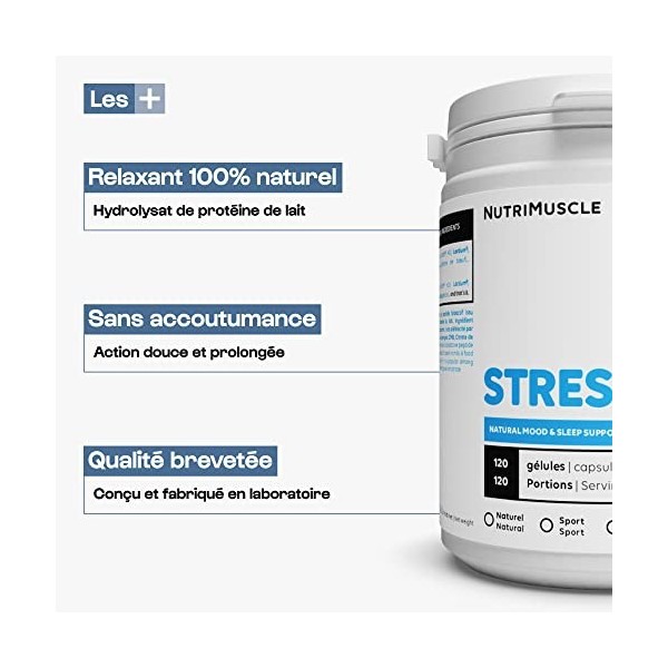 Lactium "Stressless" | Anti-stress 100% naturel • Amélioration du sommeil • Forme brevetée • Complément Alimentaire Sport & B