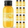 Fighter Shots Gingembre + Collagène Marin 12x60 ml | Peau et Cheveux en Meilleure Santé | 100% Naturel | Idéal pour Dynamis