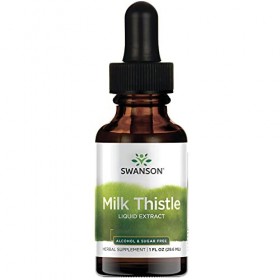 Swanson, Milk Thistle Liquid Extract Extrait de Chardon-Marie , 2000mg, 30ml, Gouttes végétaliennes, Végétarien, Testé en La