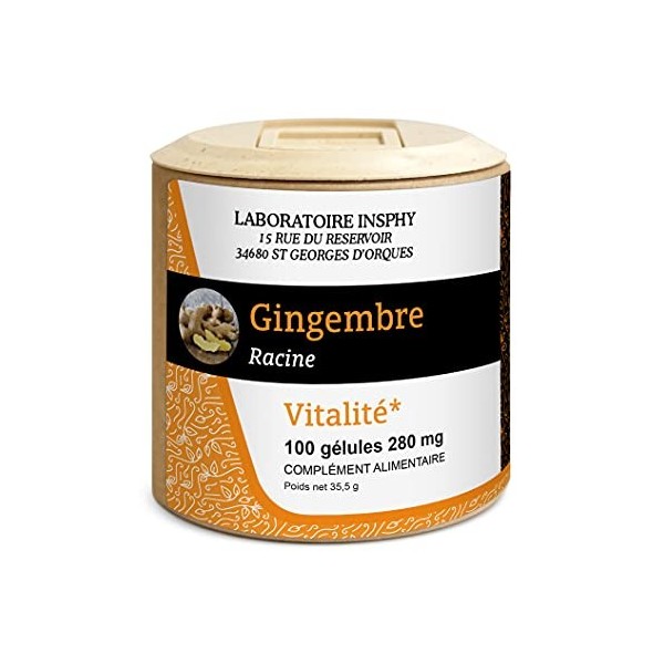 Laboratoire INSPHY - Complément Alimentaire Gingembre - Energies et défenses naturelles