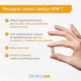 Sérélys SPM - Complément Alimentaire Sautes dHumeur, Fatigue - Désagréments du Syndrome Prémenstruel - Produit Breveté, Non-