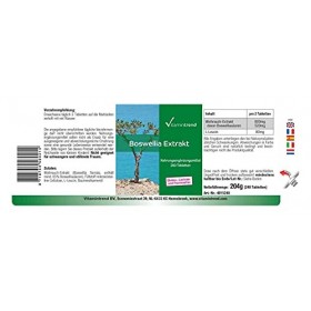 Extrait de Boswellia Serrata 400mg - Avec 65% Acides boswelliques - ! POUR 4 MOIS ! - 240 comprimés - Végan | Vitamintrend®